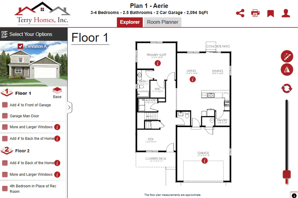 Floor Plan for The Aerie 